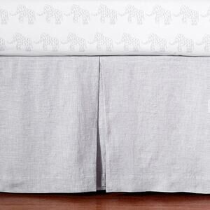Pottery Barn Kids Belgian Flax Linen Crib Skirt Chambray